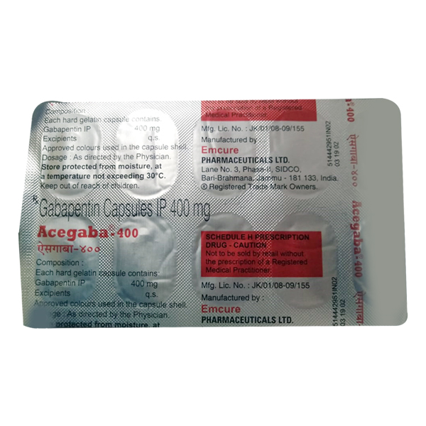 ACEGABA 400 Capsule 10's