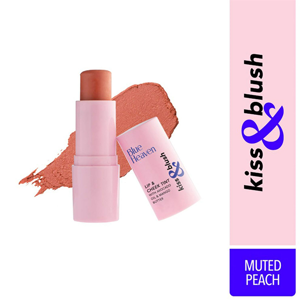 Blue Heaven Kiss & Blush Lip And Cheek Tint, Muted Peach 9 gm