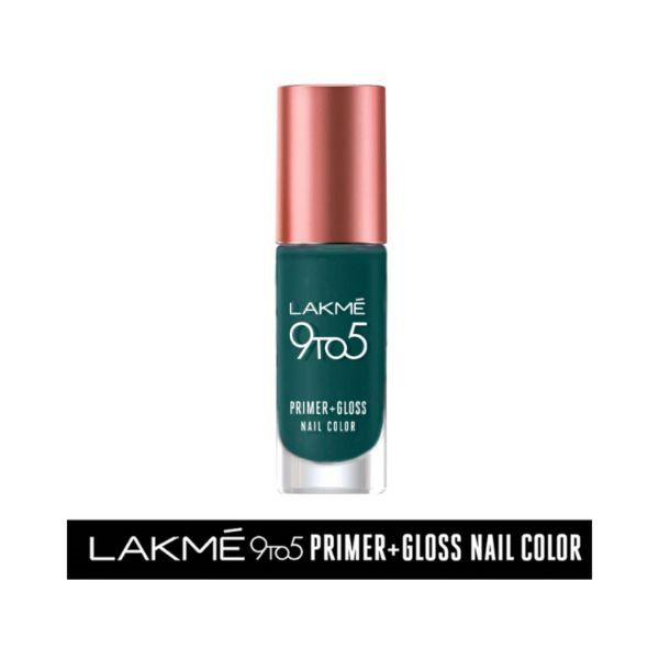 Lakme 9 to 5 Primer + Gloss Nail Colour Emerald Power 6 ml