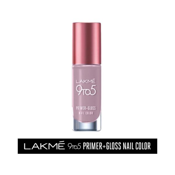 Lakme 9 to 5 Primer + Gloss Nail Colour Grey Cloud 6 ml
