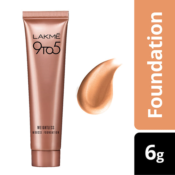 Lakme 9 To 5 Weightless Mousse Foundation Rose Ivory 6 Gm