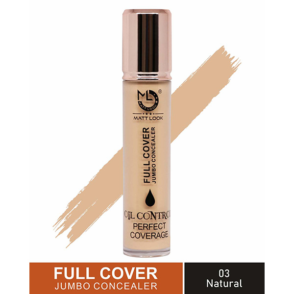 Matt Look Full Cover Jumbo Concealer Oil Control Perfect Coverage, Natural 11 ml