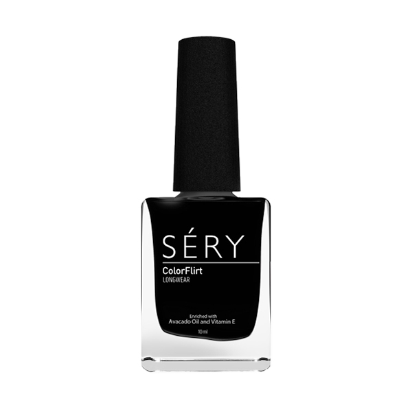 Sery Colorflirt Nail Paint Charcoal Black 10 ml